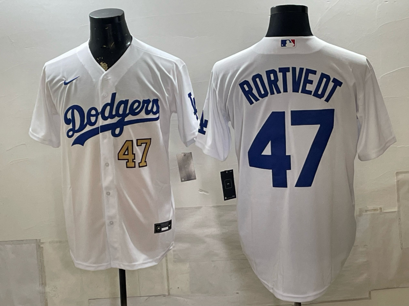 men Los Angeles Dodgers #47 Rortvedt white Game 2026 Nike MLB Jersey 081102->los angeles dodgers->MLB Jersey